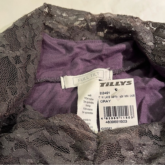 Full Tilt Lace Asymmetrical Hem Mini Skirt. Size Small. - Picture 5 of 5